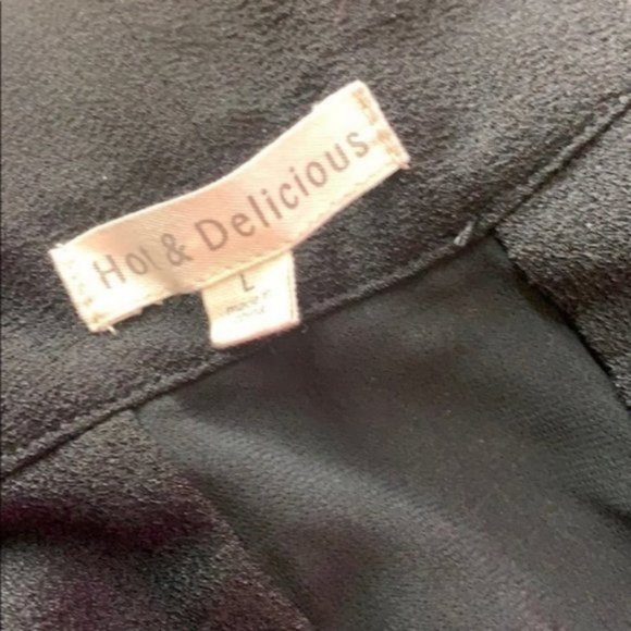 HOT & DELICIOUS / Black Sheer Panel Blazer / Large - Picture 6 of 6